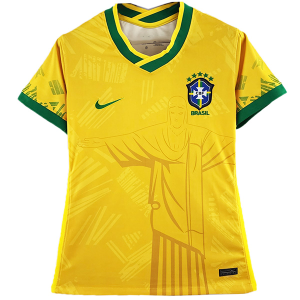 Brazil maglia da calcio femminile gialla da donna, divisa sportiva da calcio, maglia brasiliana 2022